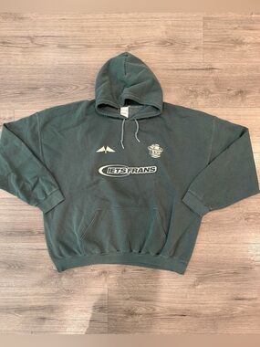 Distressed iets frans… Embroidered Sports Logo Hoodie Sweatshirt Men’s Size XXL